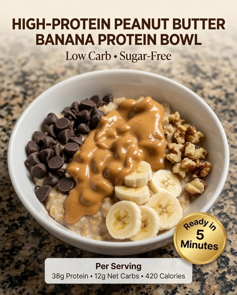 High-Protein Peanut Butter Banana Protein Bowl