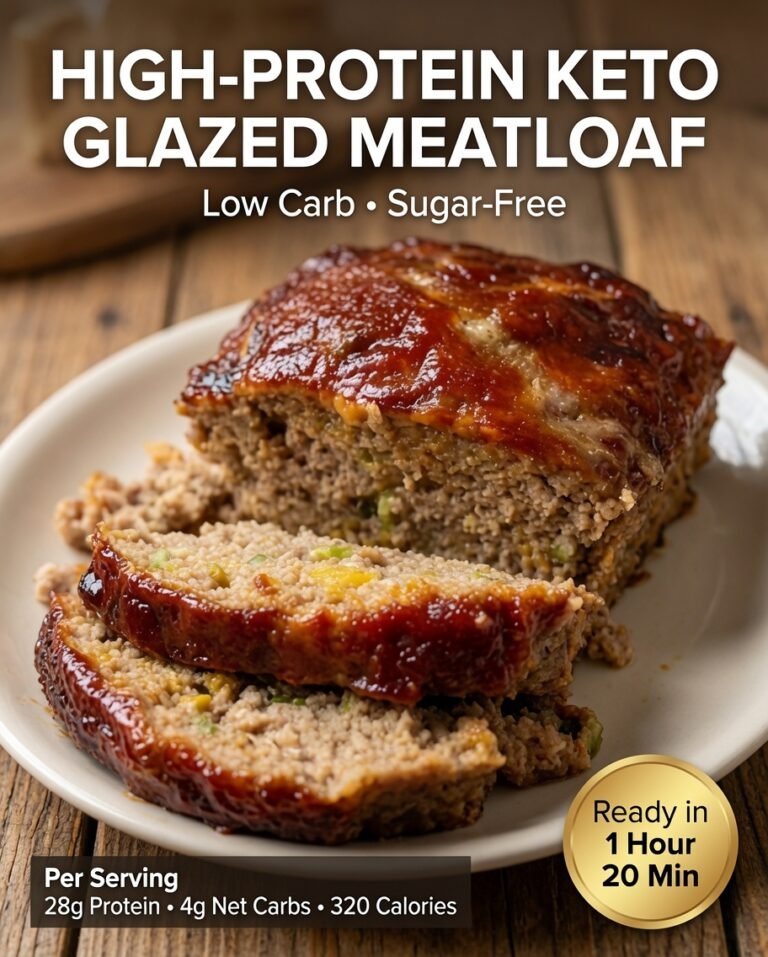 High-Protein Keto Glazed Meatloaf