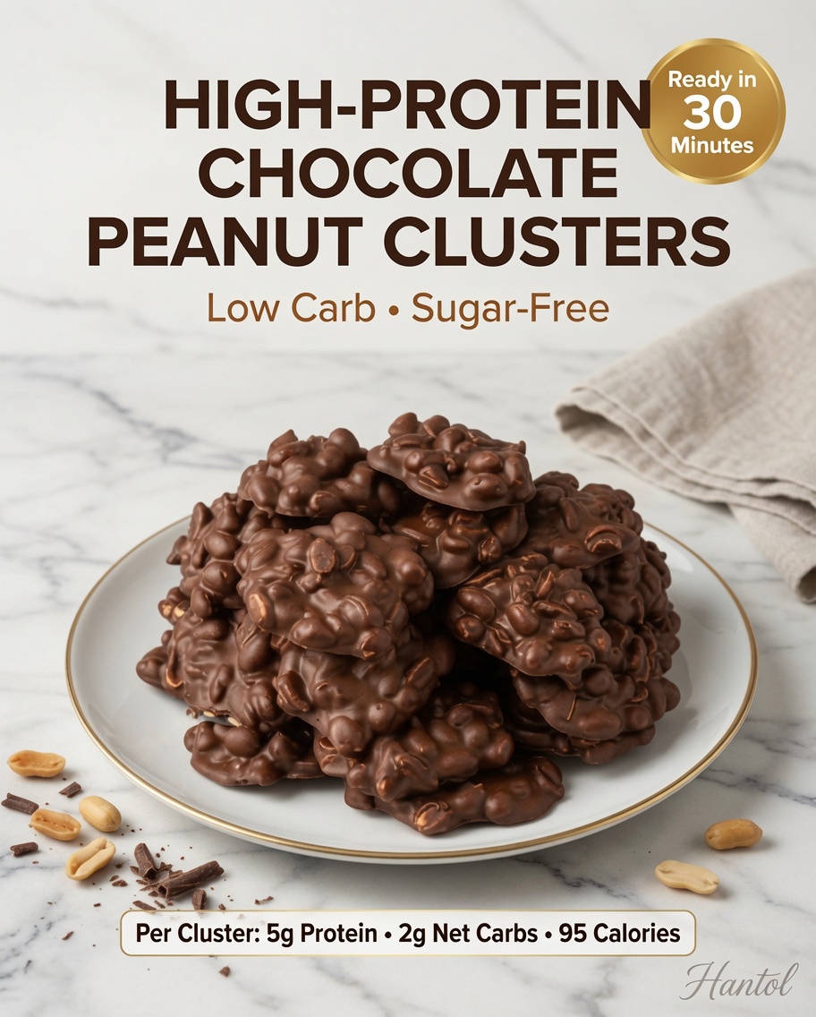 High-Protein Chocolate Peanut Clusters