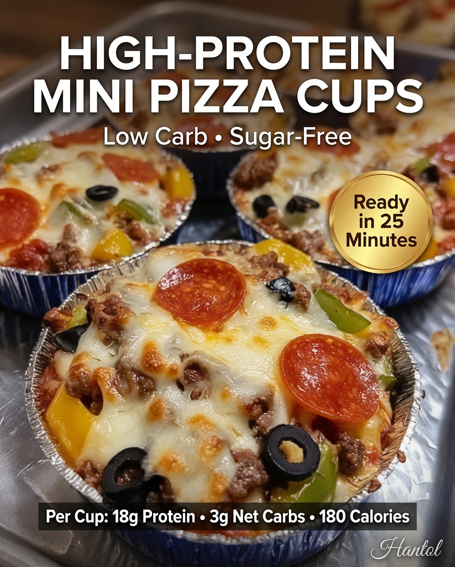 High-Protein Mini Pizza Cups