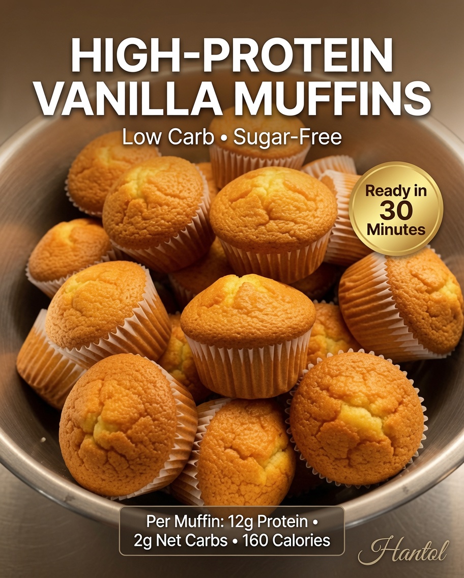 High-Protein Vanilla Muffins