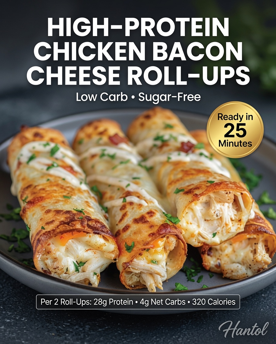 High-Protein Chicken Bacon Cheese Roll-Ups