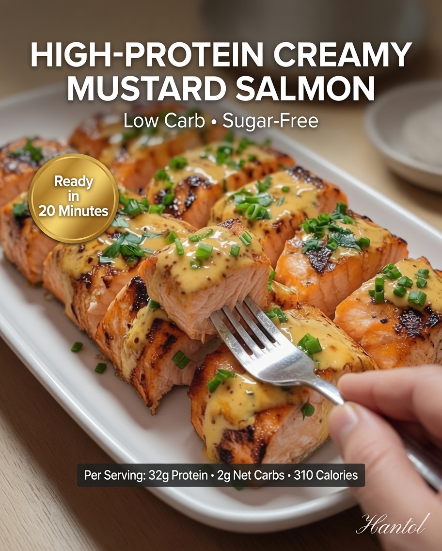 High-Protein Creamy Mustard Salmon