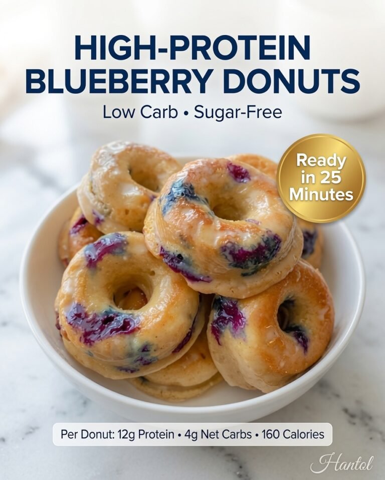 High-Protein Blueberry Donuts