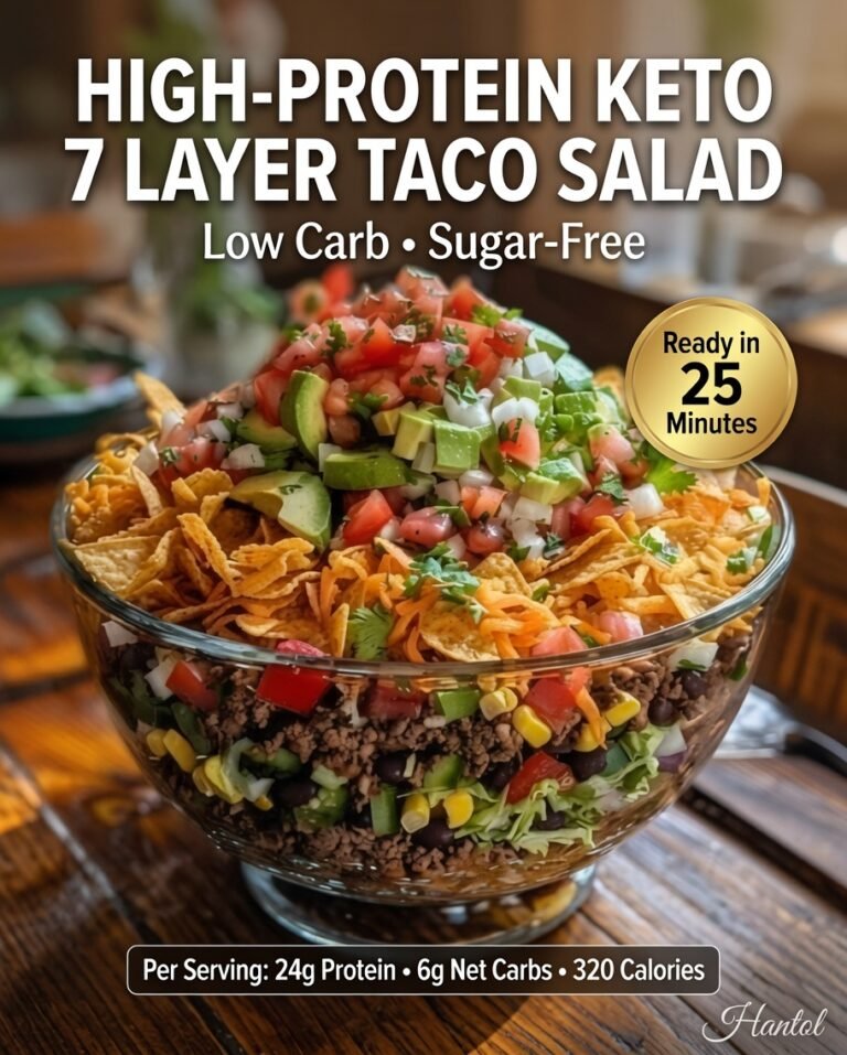 High-Protein Keto 7 Layer Taco Salad