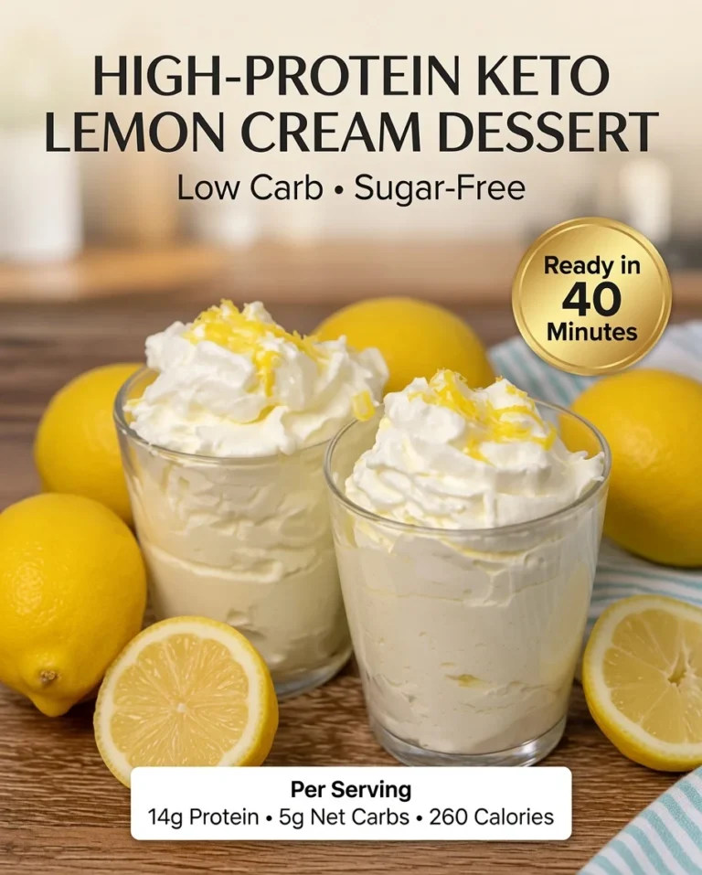 High-Protein Keto Lemon Cream Dessert