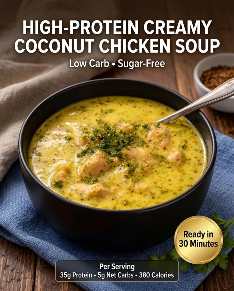 High-Protein Creamy Coconut Chicken Soup