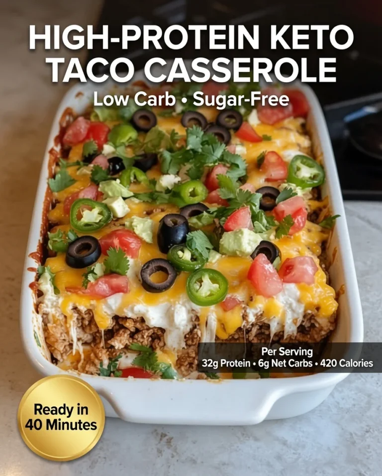 High-Protein Keto Taco Casserole