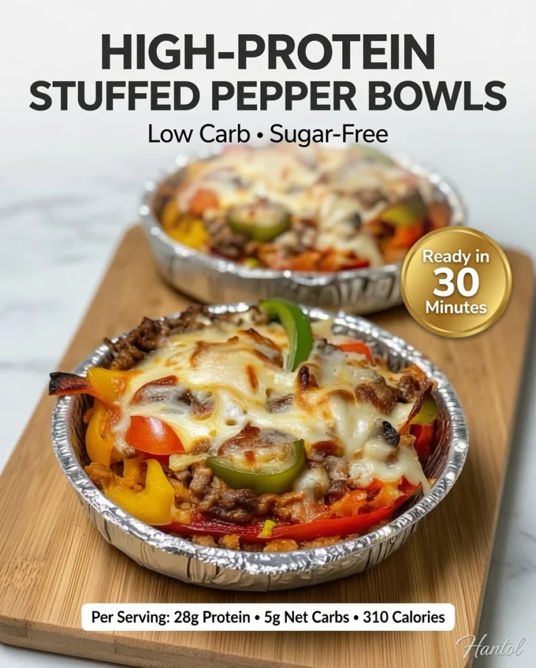 High-Protein Stuffed Pepper Bowls