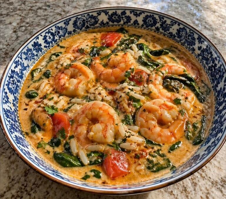 Creamy Shrimp & Spinach Soup