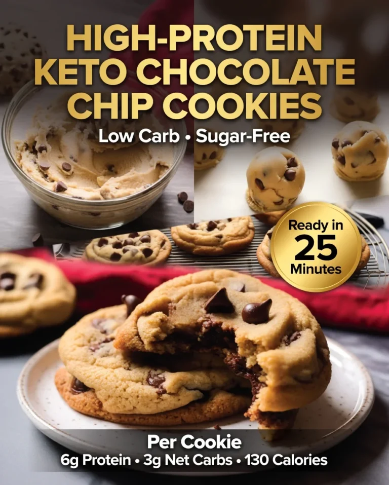 High-Protein Keto Chocolate Chip Cookies
