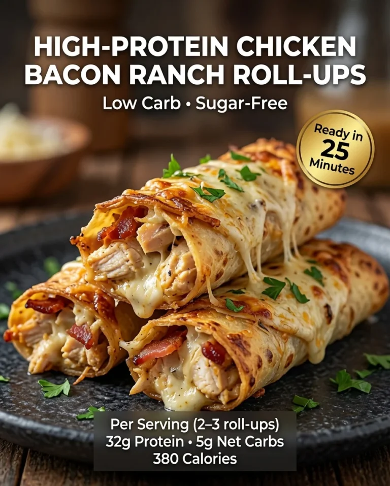 High-Protein Chicken Bacon Ranch Roll-Ups