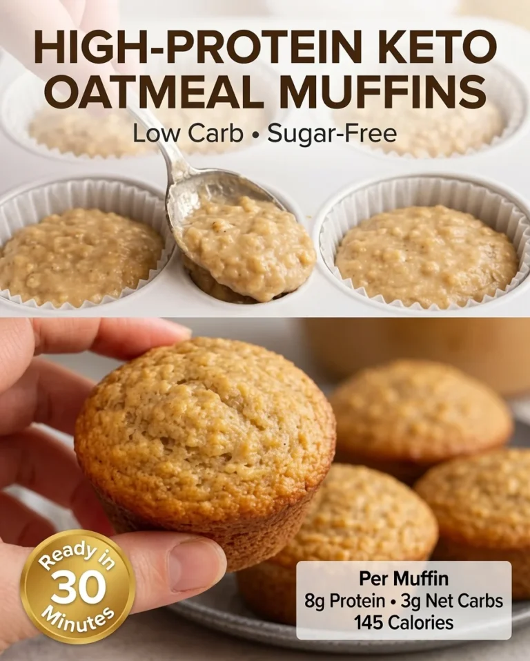 High-Protein Keto Oatmeal Muffins