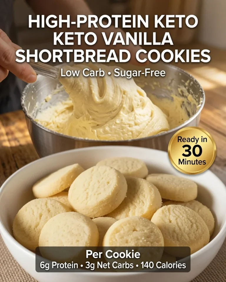 High-Protein Keto Vanilla Shortbread Cookies