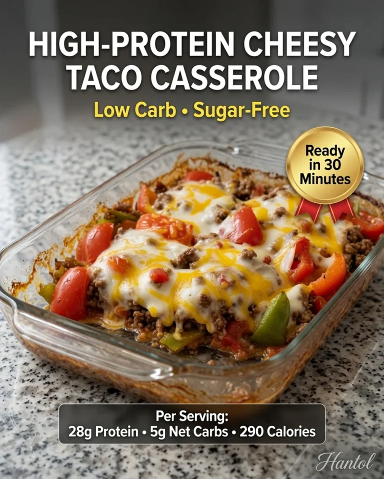High-Protein Cheesy Taco Casserole