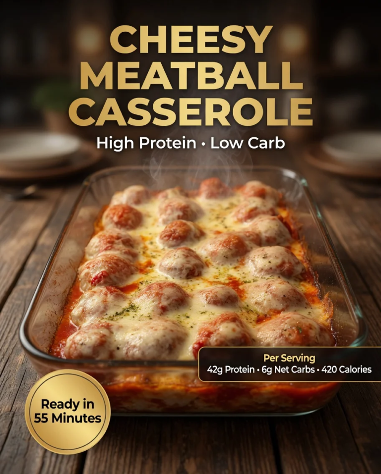 Cheesy Meatball Casserole
