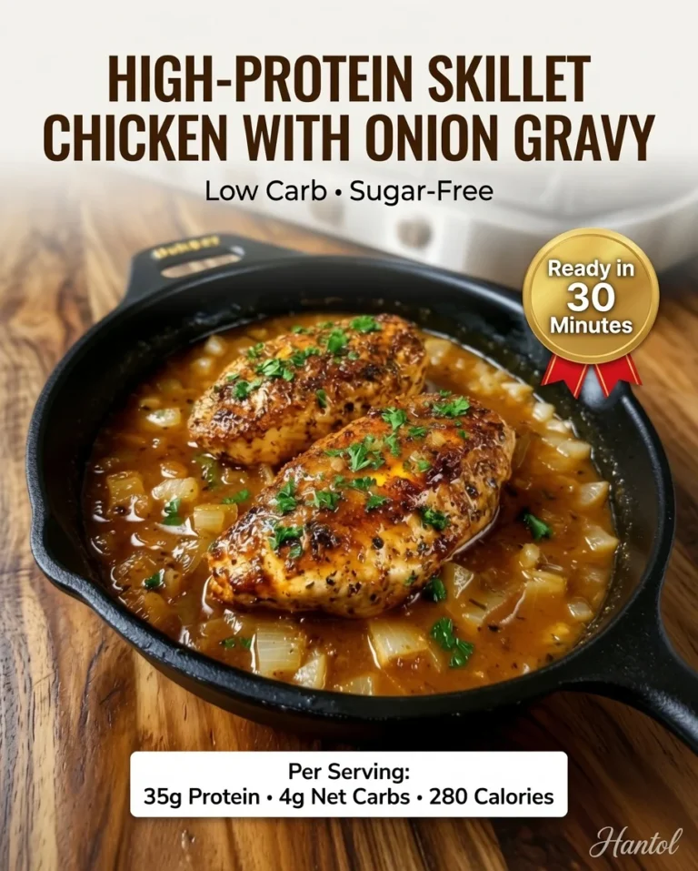 High-Protein Skillet Chicken with Onion Gravy