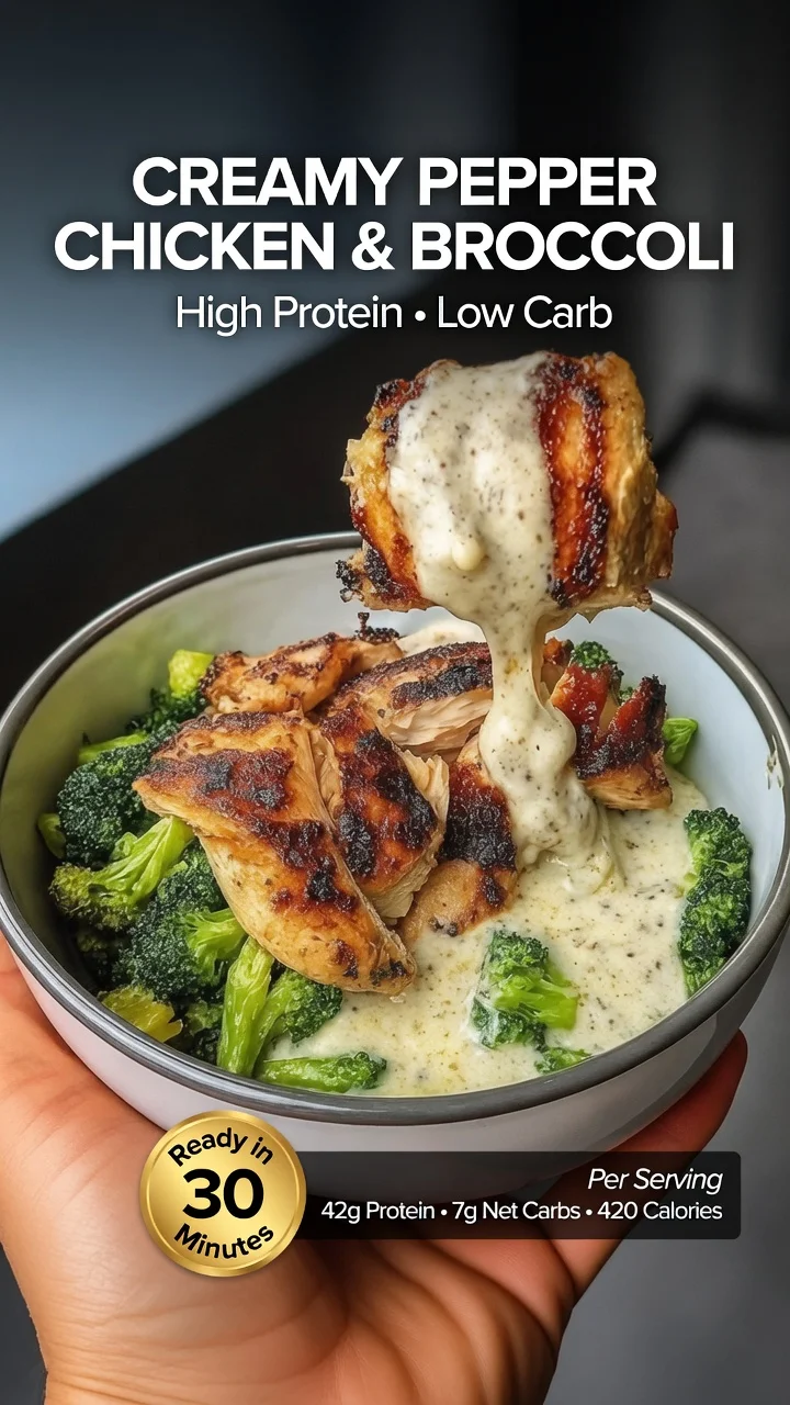 Creamy Pepper Chicken and Broccoli