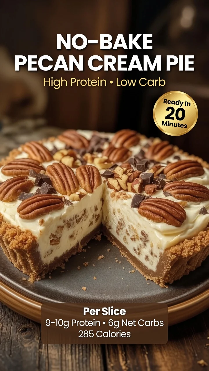 No-Bake Pecan Cream Pie