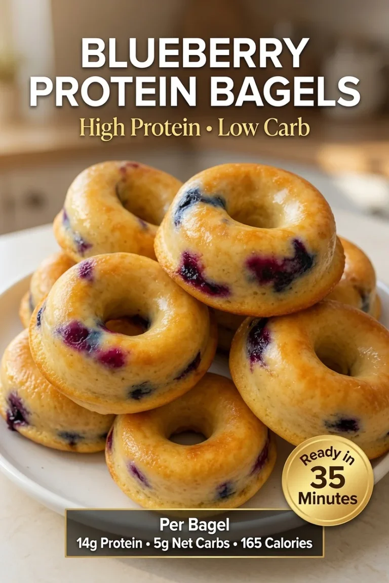 Blueberry Protein Bagels