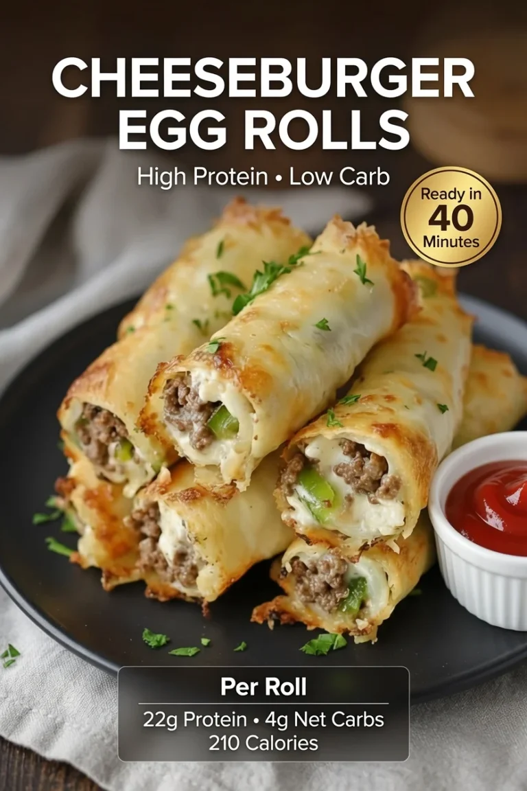 Cheeseburger Egg Rolls