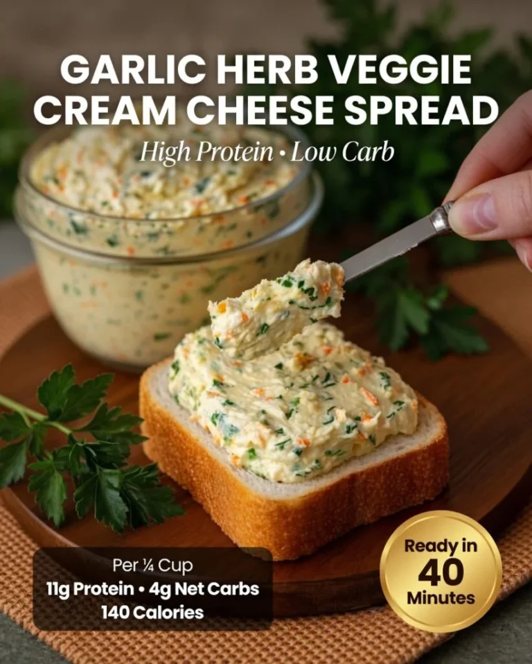 Garlic Herb Veggie Cream Cheese Spread