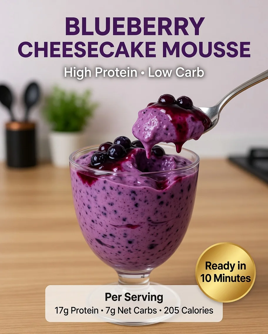 Blueberry Cheesecake Mousse