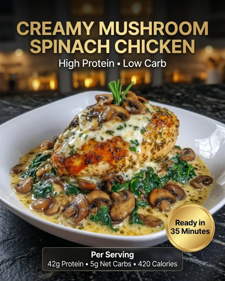 Creamy Mushroom Spinach Chicken