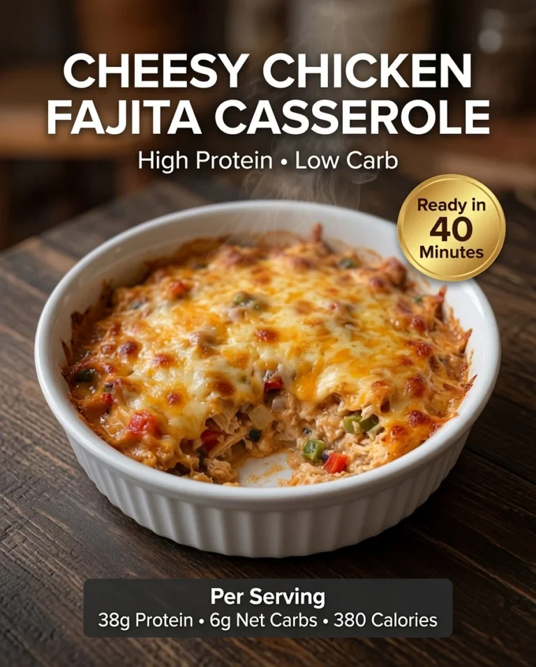 Cheesy Chicken Fajita Casserole