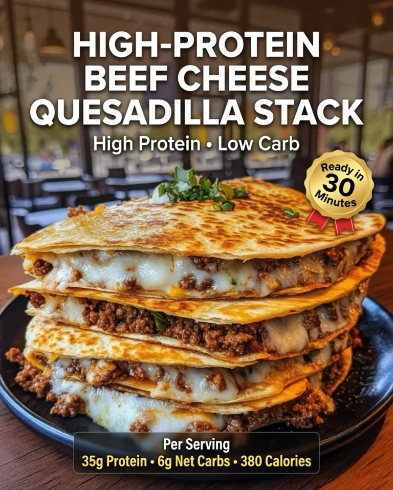 Beef Cheese Quesadilla Stack