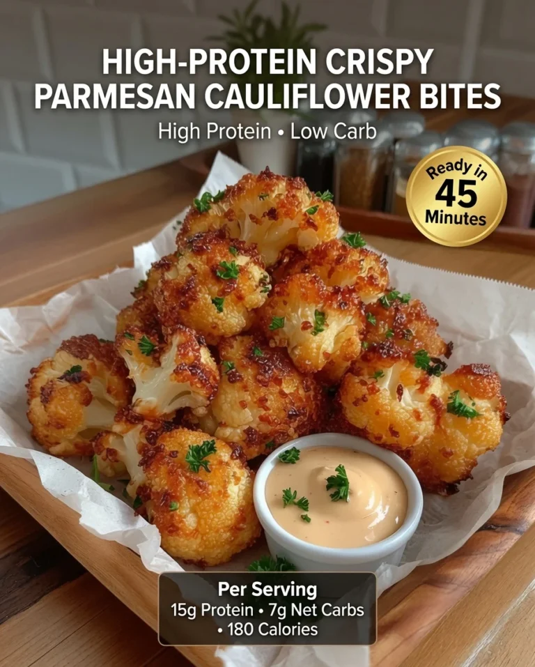 High-Protein Crispy Parmesan Cauliflower Bites