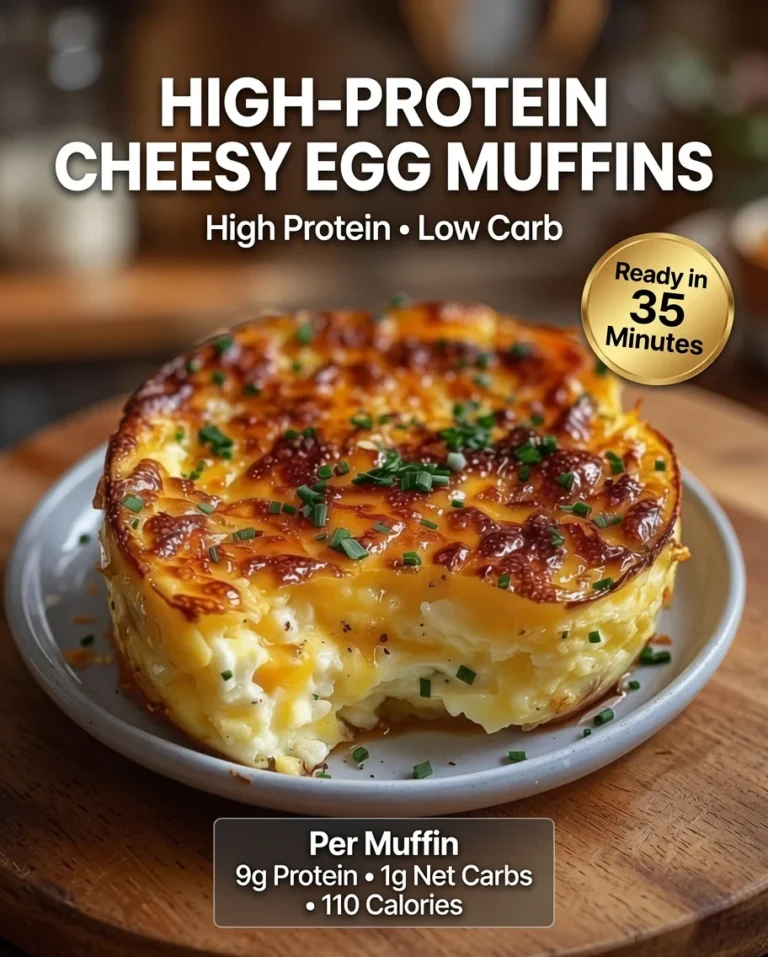 High-Protein Cheesy Egg Muffins