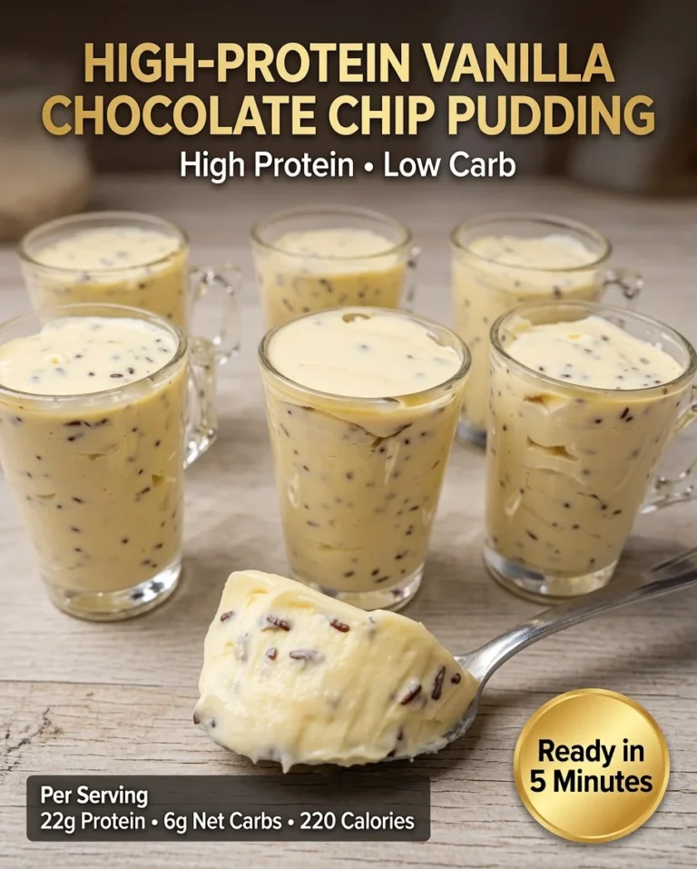 High-Protein Vanilla Chocolate Chip Pudding