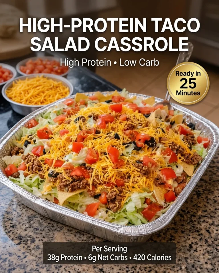 High-Protein Taco Salad Casserole