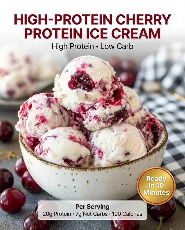 High-Protein Cherry Protein Ice Cream