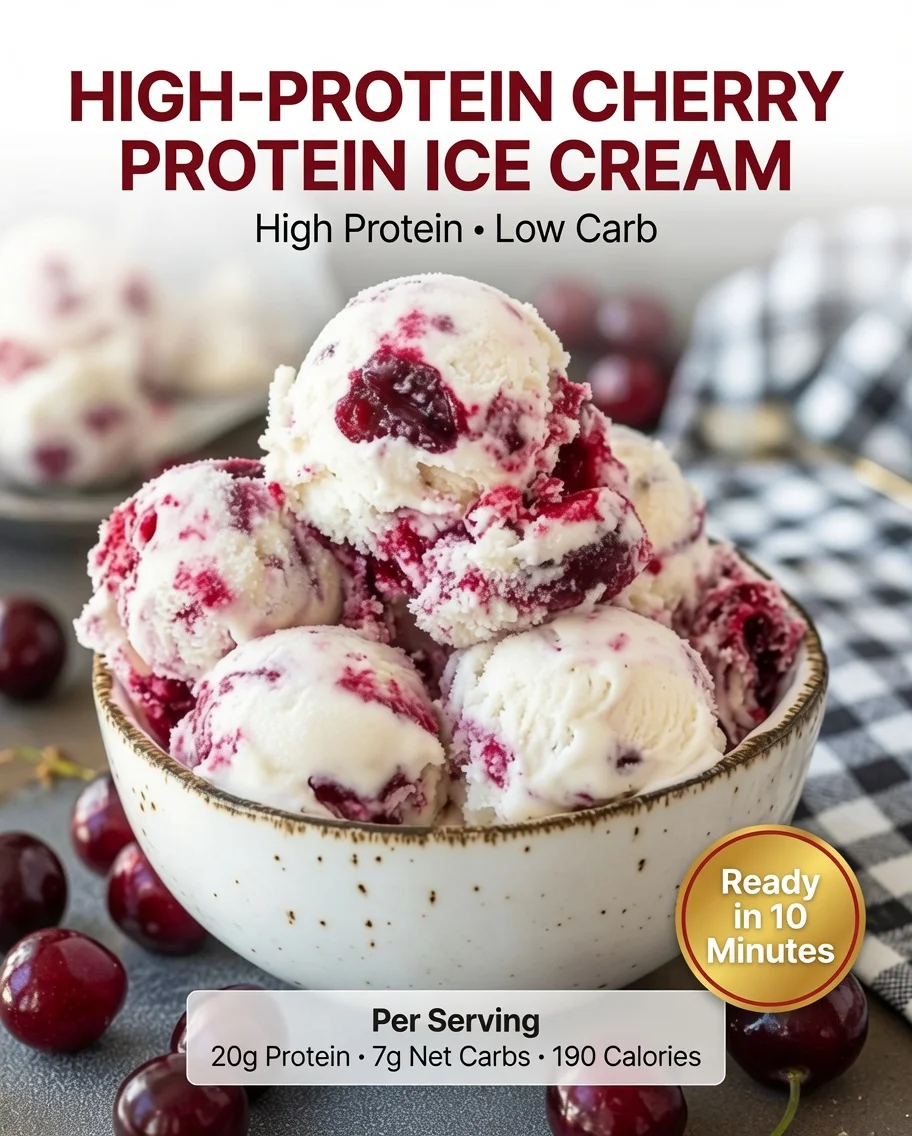 Cherry Protein Ice Cream