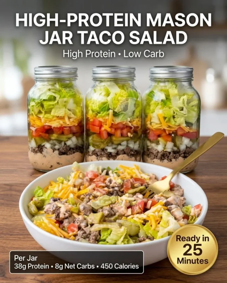 High-Protein Mason Jar Taco Salad