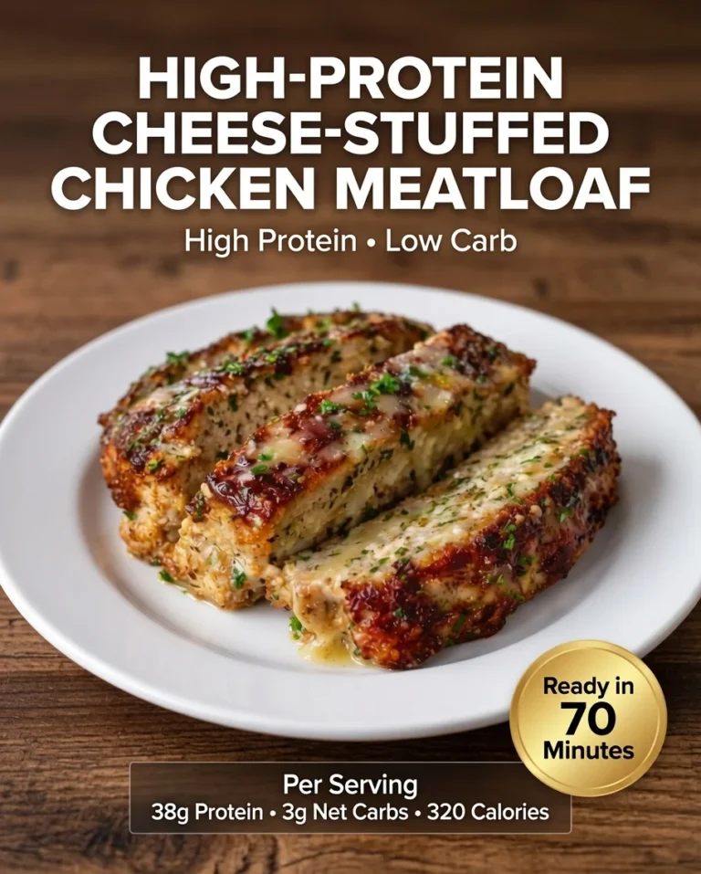 Cheese-Stuffed Chicken Meatloaf