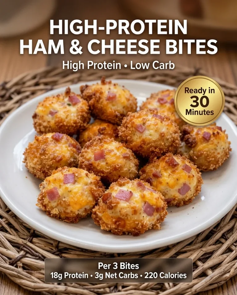 High-Protein Ham and Cheese Bites