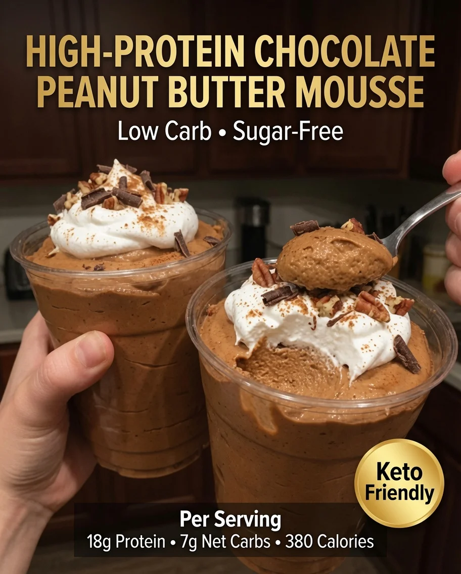 High-Protein Chocolate Peanut Butter Mousse