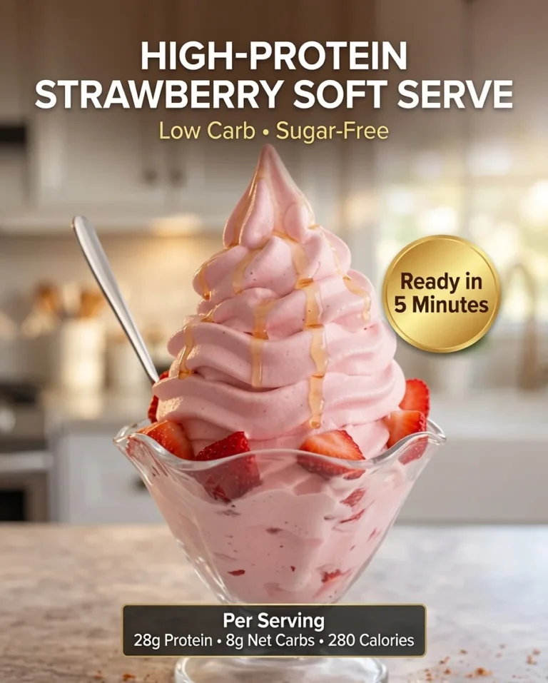 Strawberry Protein Soft Serve