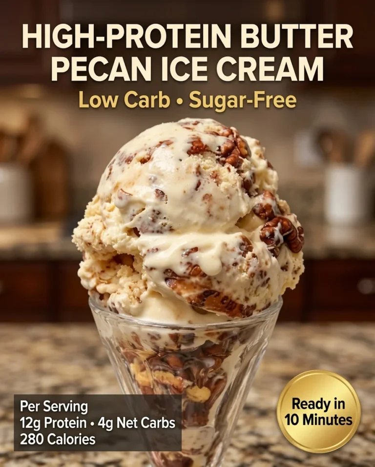 High-Protein Butter Pecan Ice Cream