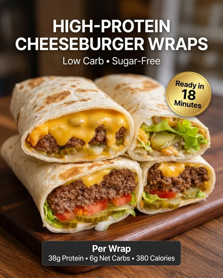 High-Protein Cheeseburger Wraps