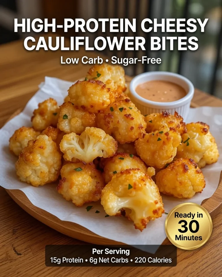Cheesy Cauliflower Bites