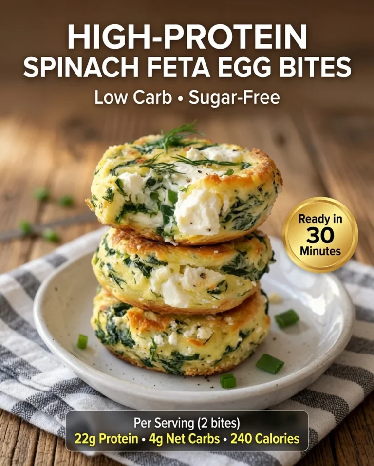 Spinach Feta Egg Bites