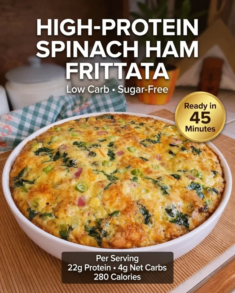 High-Protein Spinach Ham Frittata