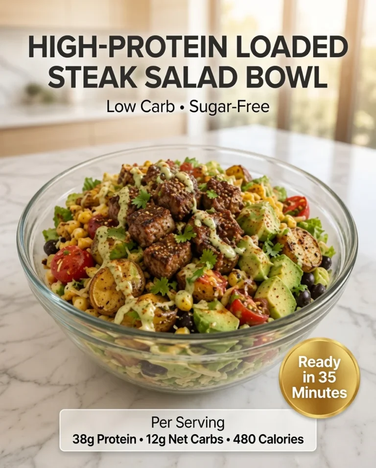 High-Protein Loaded Steak Salad Bowl