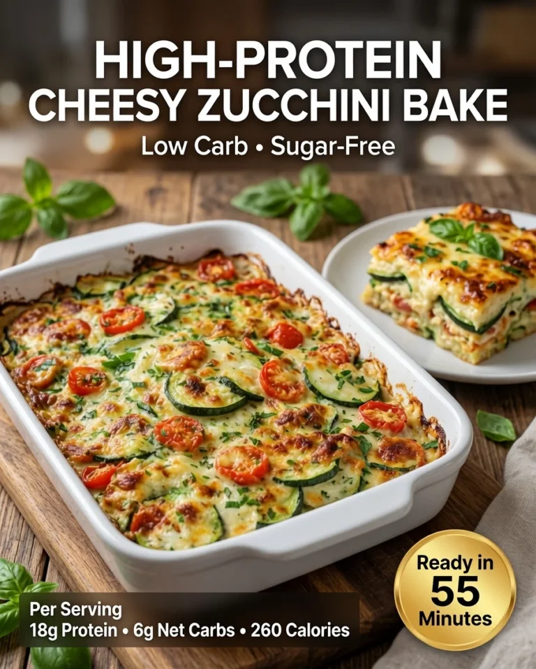 High-Protein Cheesy Zucchini Bake