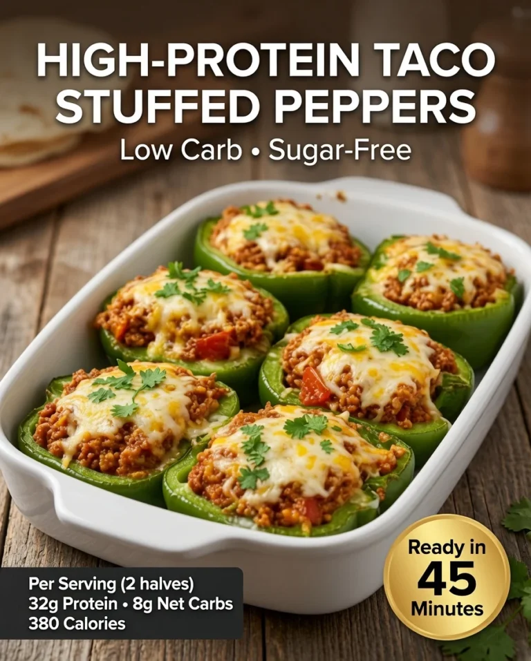High-Protein Taco Stuffed Peppers
