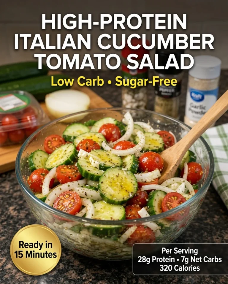 High-Protein Italian Cucumber Tomato Salad